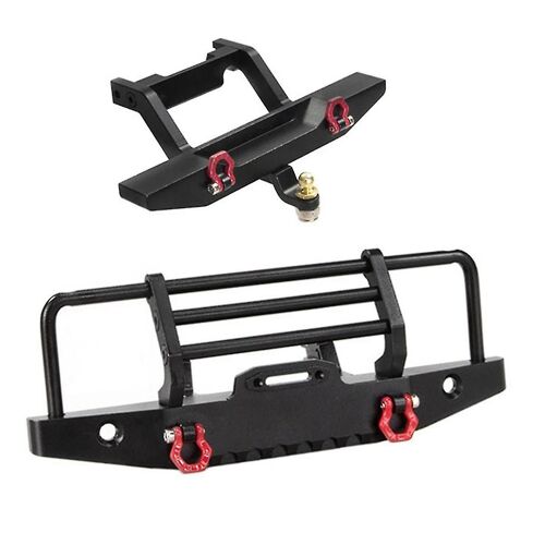 Pare-Chocs Avant Et Arrière En Métal Avec Crochet De Remorquage Pour Trx4m 1/18 Rc Crawler Accessoires De Pièces De Mise À Niveau De Voiture