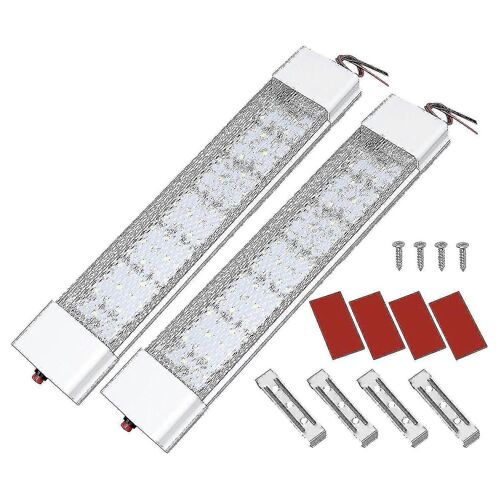 Compatible 2pcs 12v 72led Car Interior Light Bar Car Led Interior Lights Rv Ceiling Dome Lights Van