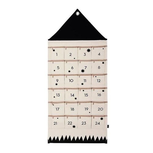 Xmas Advent Count Down Calendar 24 Pockets Hanging Snacks Candies Biscuits Organizer Wall Pocket Winter Decoration