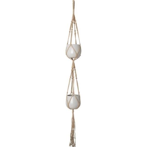 Macramé Doble Noeud Carré Naturel 120 Cm