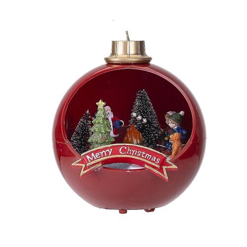 Led Lights Christmas Snow House Village Luminous Ornament Figurine Crafts Xmas Decor A