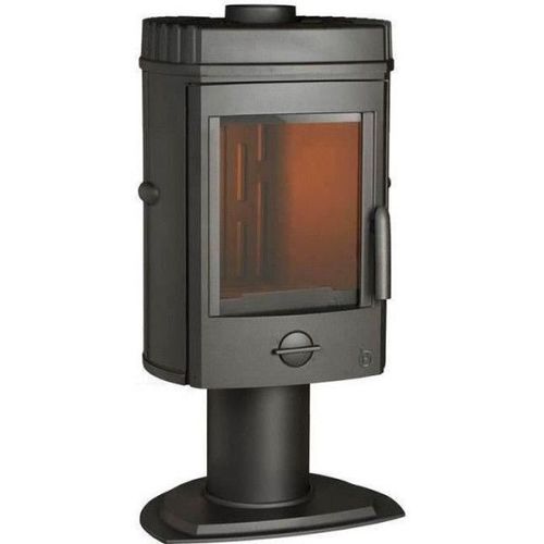 Poele a Bois INVICTA Mesnil - Puissance optimale 8 kW - Max: 12kW- Bûches 34 cm max - Fonte - Fabriqué en France - Ecodesign