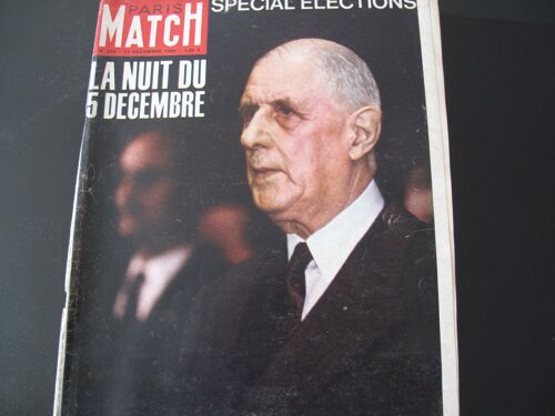 Paris Match N°870 - Spécial Élections Présidentielles  : La Nuit Du 5 Décembre 1965