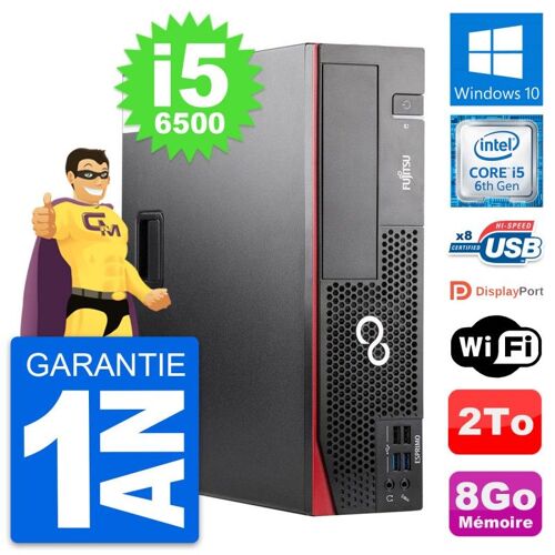 PC Fujitsu Esprimo D556 DT Intel Core i5-6500 RAM 8Go Disque 2To Windows 10 Wifi