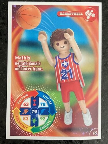 Carte Carrefour Playmobil 2021 - Le Monde Du Sport N°16 : Basketball
