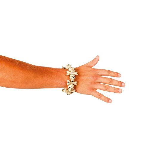 Bracelet Tête De Mort Et Ossements
