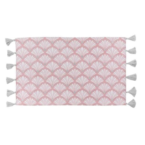 Tapis Déco À Pompons "Art Chic" 50x80cm Rose