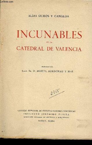Incunables De La Catedral De Valencia