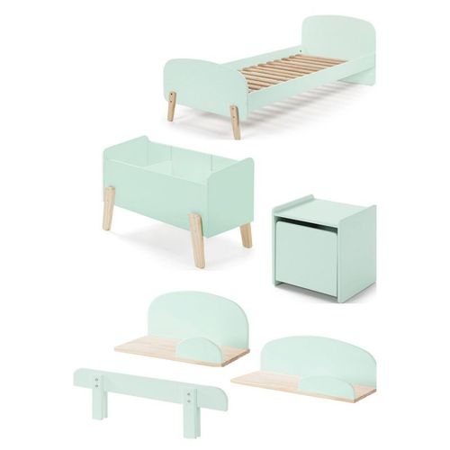 Chambre Complète Enfant 6p "Kiddy" Vert Menthe