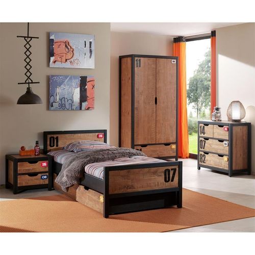 Chambre Complète Enfant 6p "Alex" Marron & Noir
