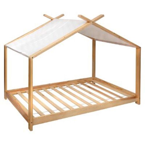 Lit Tente Enfant "Sweet Safari" 90x190cm Naturel