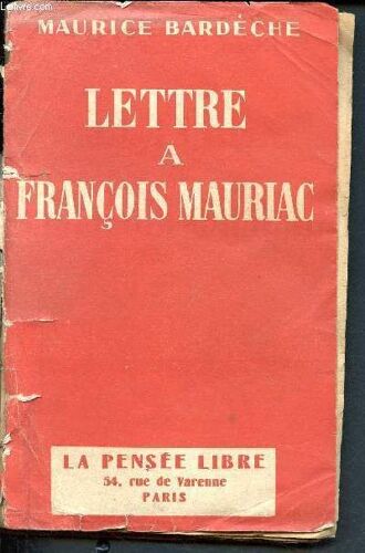 Lettre A François Mauriac
