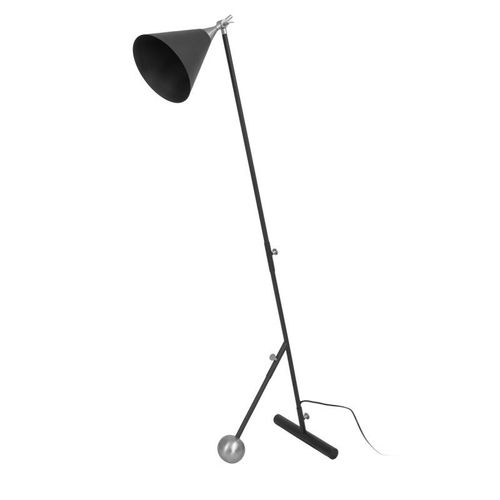 Lampadaire Industriel "Celeste" 148cm Noir & Argent