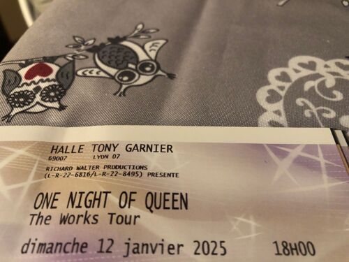 À Vendre 2 Places " One Night Of Queen " À Lyon(  Hall Garnier ) Le 12 Janvier 2025 À 18 H  Pour Cause D'empêchement , Prix Réels 144 Euro , Cédées  140 Les 2 Places Parterre Carré Or Numérotées.