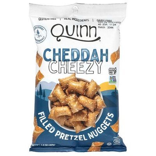 Quinn Snacks, Morceaux De Bretzels Fourrés, Cheddar Et Fromage, 164 G