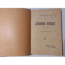 Honoré De Balzac - La Messe De L'athée (Liturghia Ateului. - Première Édition Roumaine, 1910)