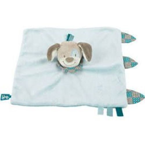 Doudou Chien Nattou Bleu Cyril Plat Peluche Bebe
