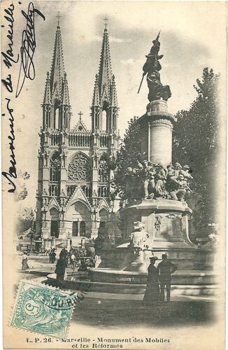 Carte Postale Ancienne, France, Bouches Du Rhône ( 13 ), Marseille, Monument Des Mobiles Et Des Réformés