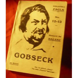 Honoré De Balzac - Gobseck - Première Édition Roumaine, 1911)