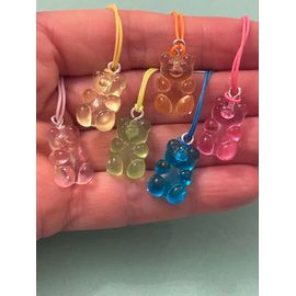 Lot De 6 Attaches Ourson En Résine 