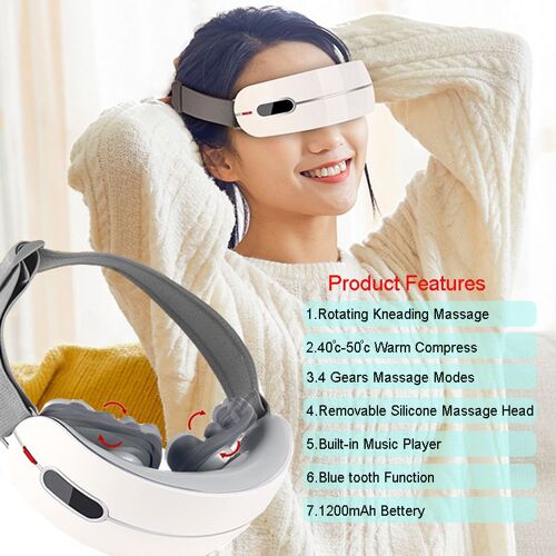 Nouveau Masseur Électrique Pour Les Yeux, Pétrissage Rotatif, Soulagement De La Fatigue Oculaire, Compresse Chaude, Musique, Protection Oculaire, Anti-Rides