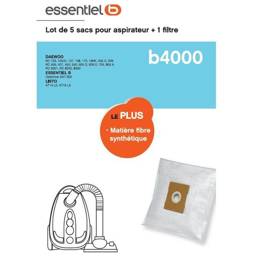 Sac aspirateur Essentielb B4000
