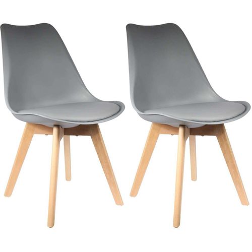 Chaise Scandinave Avec Assise Rembourrée (Lot De 2)