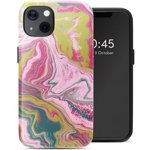 Selencia Coque arrière Vivid avec MagSafe iPhone 13 Marble Pink