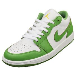 Chaussures Nike Air Jordan 1 Low Se Baskets Blanc Vert