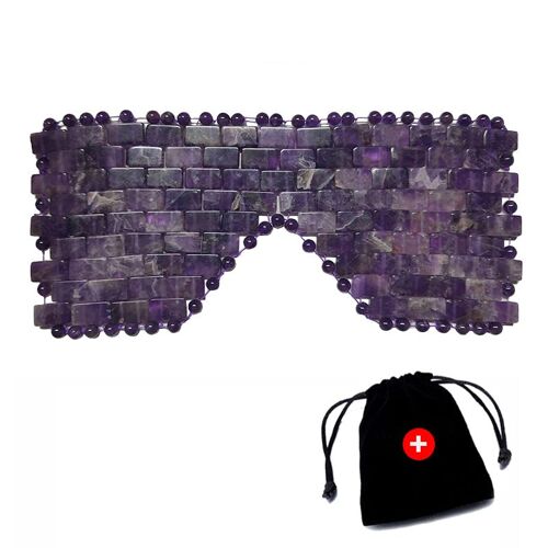 Alanding Yst Masque Pour Les Yeux En Cristal De Quartz Naturel, Outil De Massage Pour La Fatigue Des Yeux, Anti Âge Et Rafraîchissant Pour Le Sommeil
