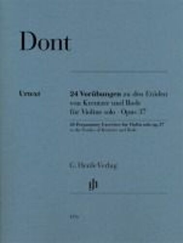 24 Preparatory Exercises To The Studies Of Kreutzer And Rode For Violin Solo Op. 37