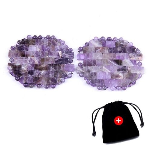 Alanding Yst Masque Pour Les Yeux En Cristal De Quartz Naturel, Outil De Massage Pour La Fatigue Des Yeux, Anti Âge Et Rafraîchissant Pour Le Sommeil