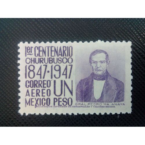 Timbre Mexique Y T Pa 167 Pedro Anaya 1947 ( 040507 )