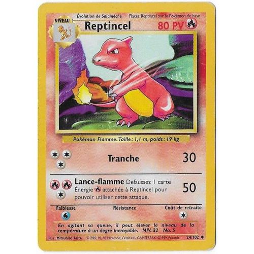 Reptincel 24/102 - Pokemon Set De Base - Carte Française
