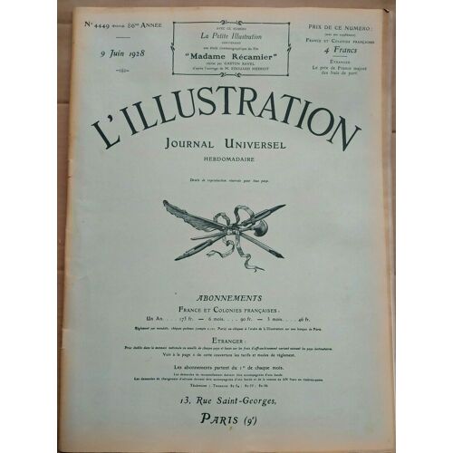 L'illustration N4449 9 Juin 1928 La Petite Illustration N385 9 Juin 1928
