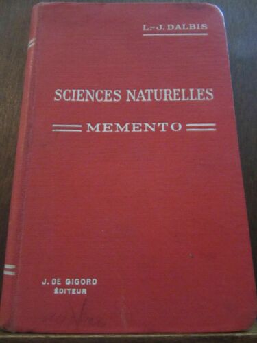 Dalbis Sciences Naturelles Memento