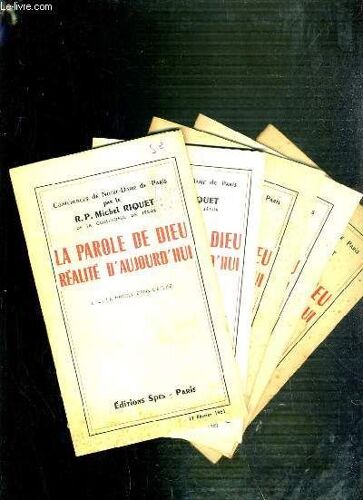 Conferences De Notre-Dame De Paris - La Parole De Dieu Realite D'aujourd'hui - De I À Vi - Manque Le Ii.
