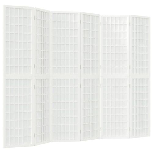 vidaXL Cloison de séparation pliable 6 panneaux 240x170 cm Blanc