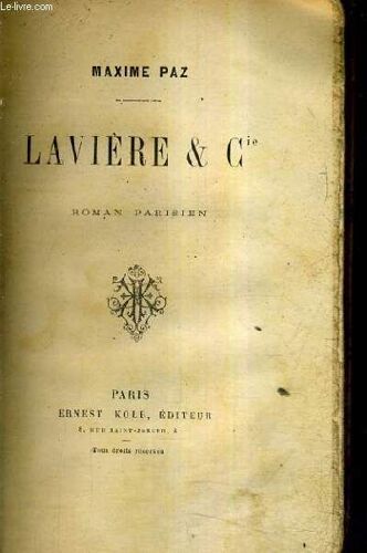 Laviere Et Cie - Roman Parisien.