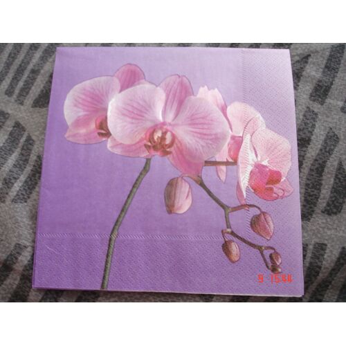 Serviettes Papier Orchidée Rose/Parme
