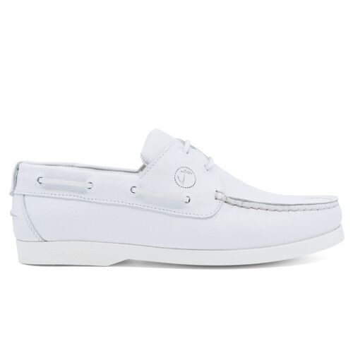 Chaussures Bateau Pour Seajure Shoal En Cuir Blanc