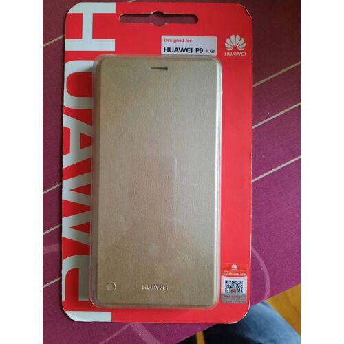 Huawei - Étui à rabat pour téléphone portable - polyuréthane, polycarbonate - or - pour Huawei P9 lite