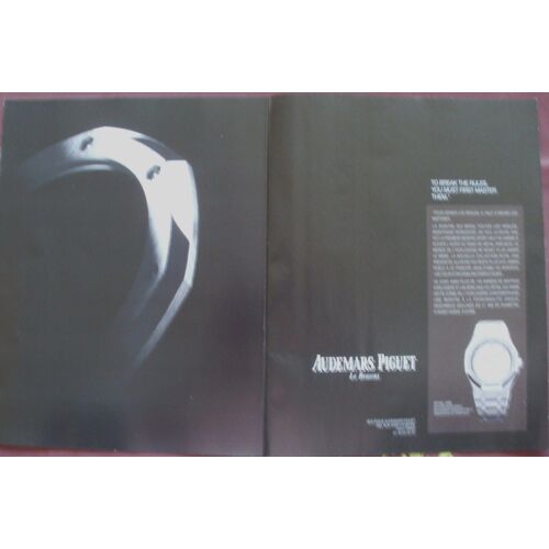 Publicité Ancienne (Novembre 2013) Pour Les Montres Audemars Piguet (Le Brassus), Avec Une Photo De La Royal Oak (Audemars Piguet 380 Rue Saint Honoré À Paris)