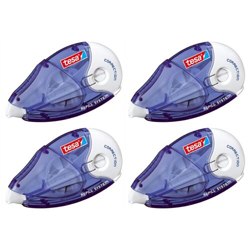 Tesa Lot De 4 Rollers Correcteur 4,2mm X 14m Rechargeable