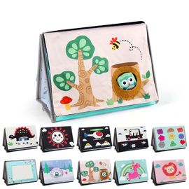 Jouet Bébé 0 3 6 12 Mois - Livre Tissu Bébé Avec Miroir - Noir Blanc Livres D'éveil Doux Froissé - De Noël- Chouette