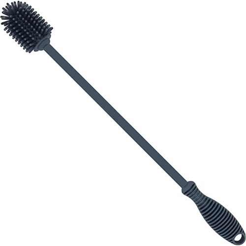 Brosse à bouteille en silicone | Une brosse | Brosse de nettoyage de bouteille de 12,5"" pour votre flacon, bouteille de sport sous vide, vase et verrerie | Nettoyant pour bouteille d'eau pour récipients à col étroit