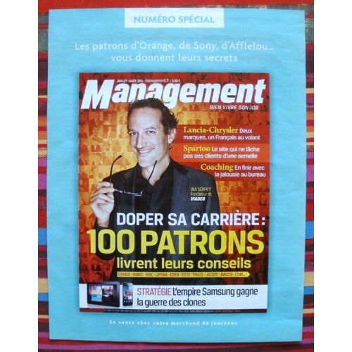 Publicité Ancienne (Août 2011) Pour Le Numéro Spécial De Management : Les Patrons De Orange, Persi, Yahoo, Hsbc, Thales, Lacoste, Amazon, Étam, Sony, Afflelou, .... Livrent Leurs Secrets