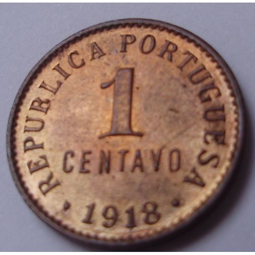 1 Centavo Portugal 1918 Unc Superbe