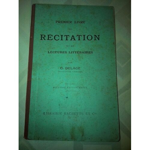 Premier Livre De Récitation Et De Lectures Littéraires