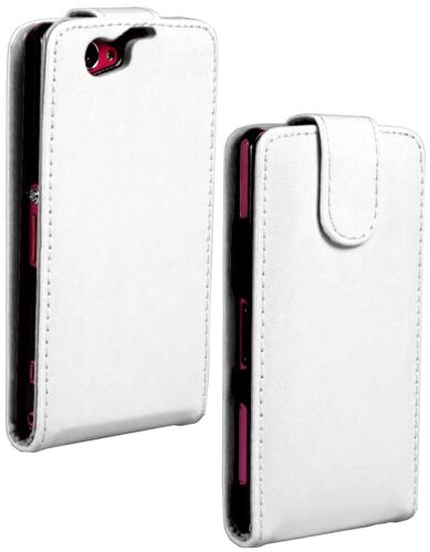 Etui blanc à rabat avec fermeture magnétique pour Sony Xperia Z1 Compact